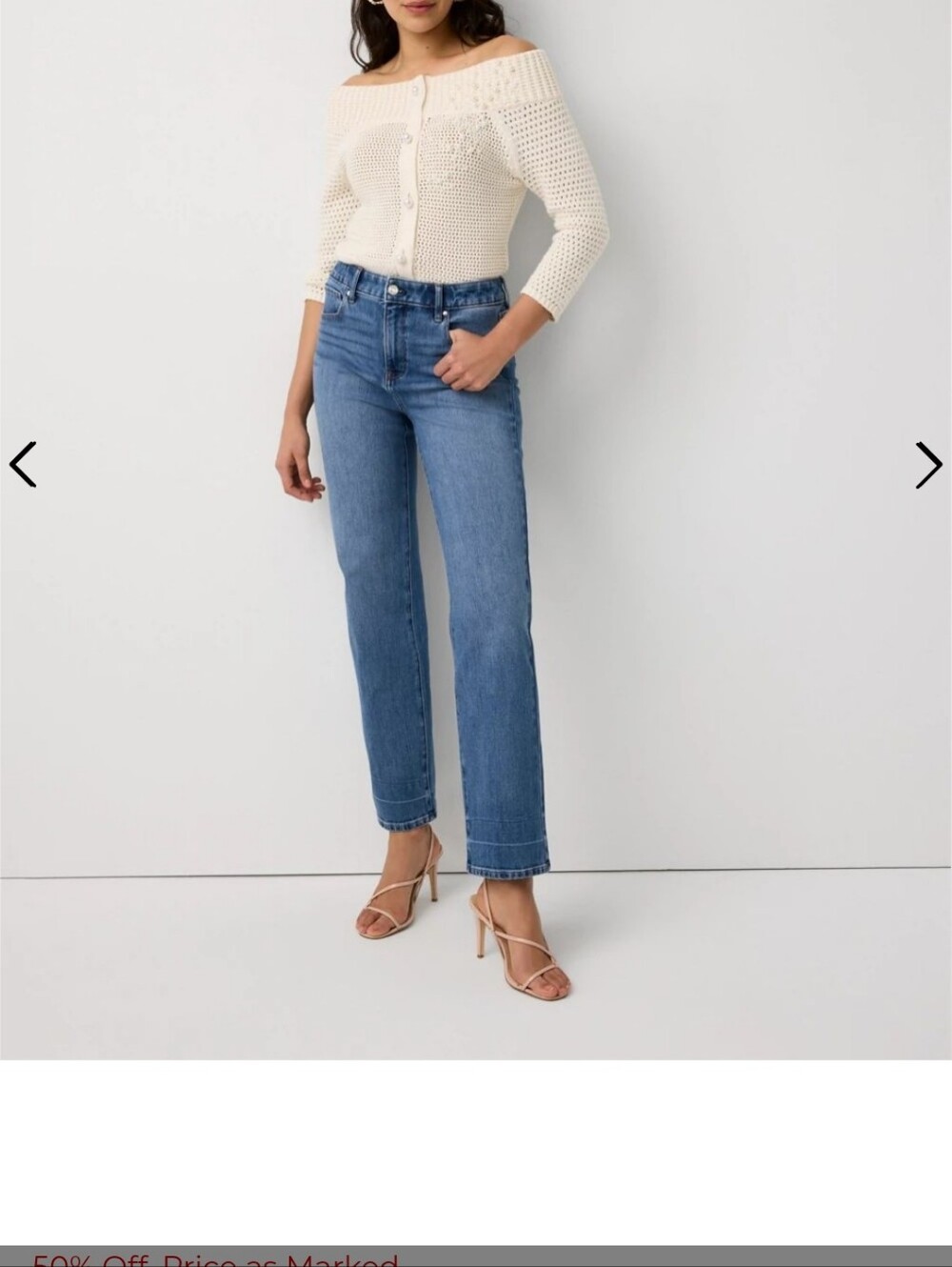 White House Black Market Women's Extra High Rise Straight Jeans